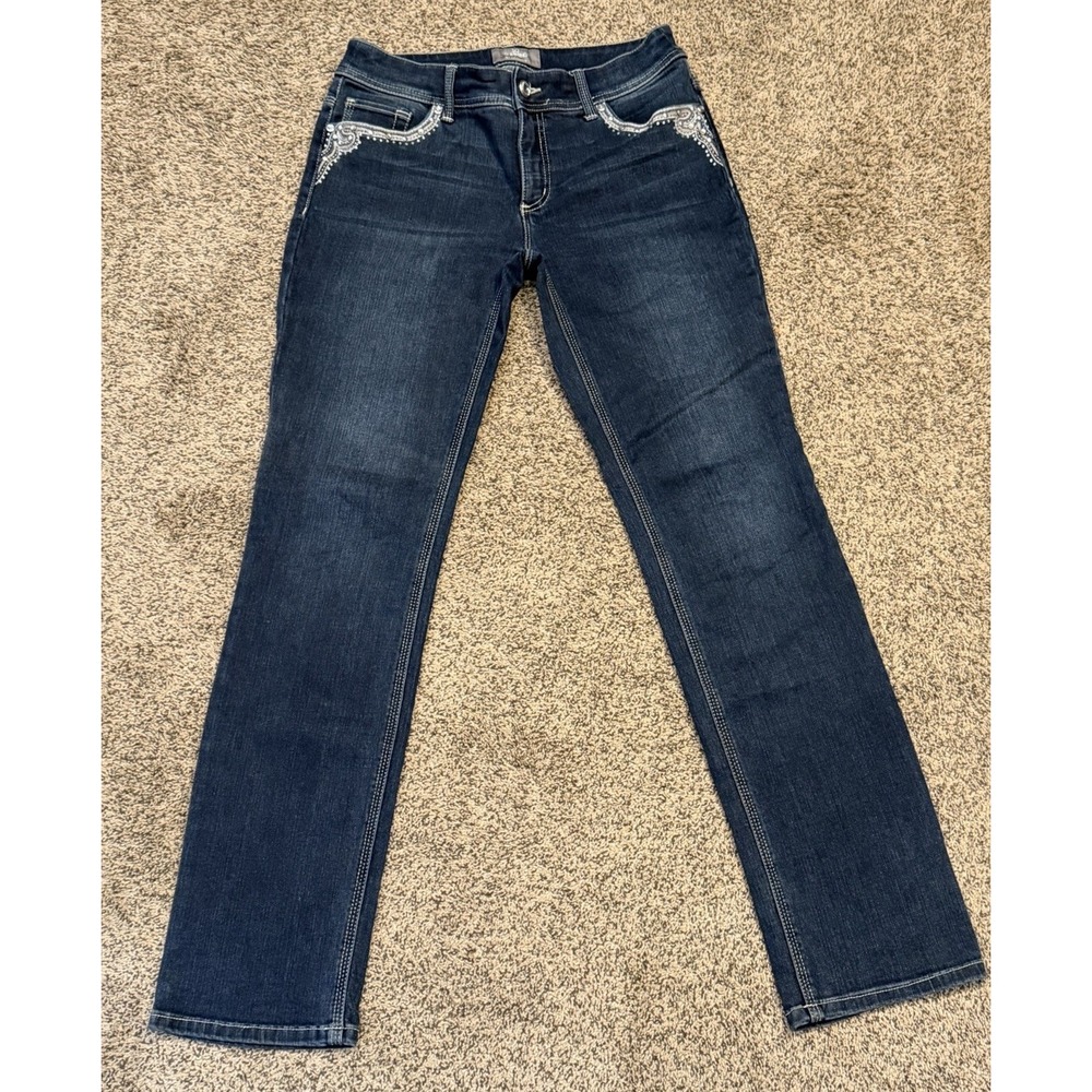 So Slimming By Chicos Skinny Jeans Blue Women's Size 0 Regular Waist 28